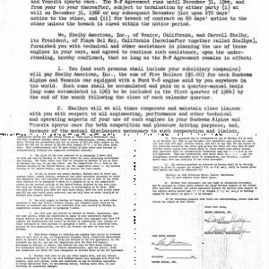 Rootes Shelby Contract