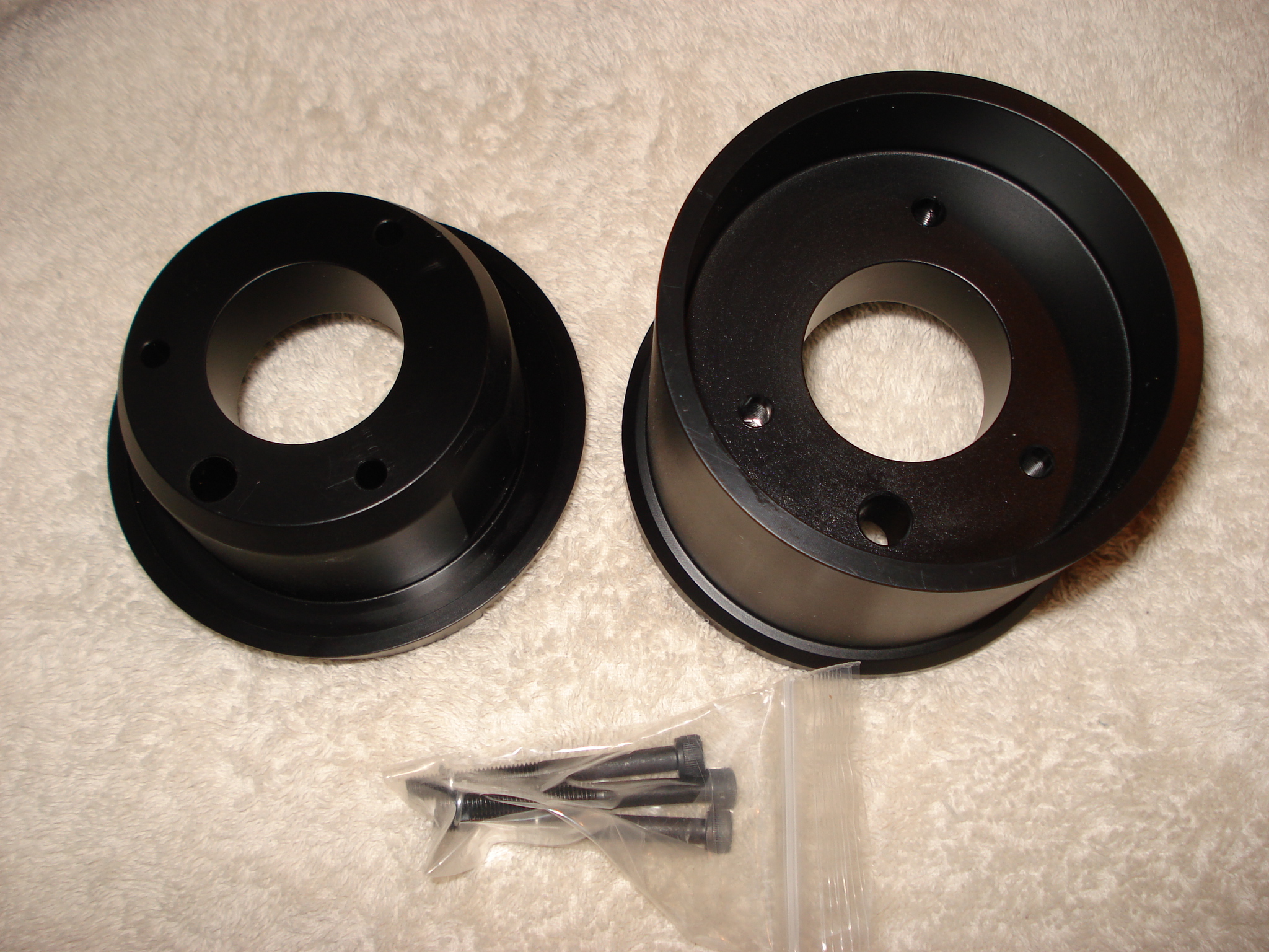 New machined steering wheel hub parts ready to install